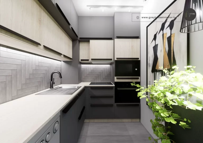 Greyhouse Interior - Projekt - Panel konyha design 2 változatban